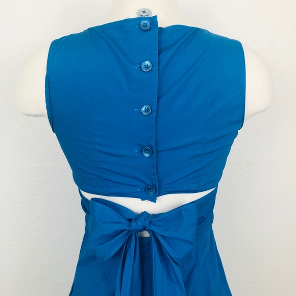 [Club Monaco] Blue Button Back Cut Out Dress - Picture 3 of 8